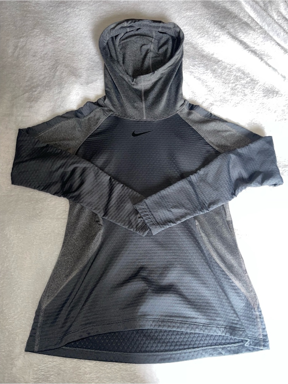 Nike Women's Charcoal Gray Hooded Performance Pullover